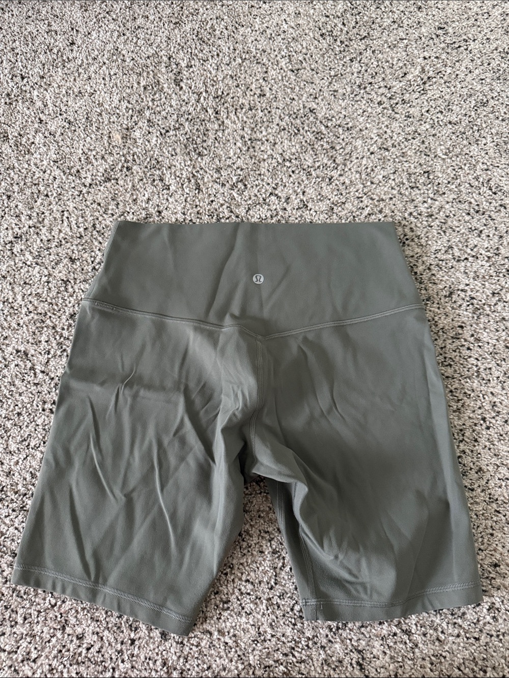 lululemon athletica Olive Green High-Waist Bike Shorts